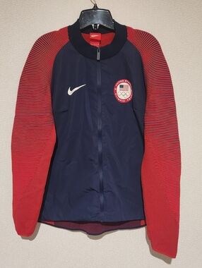 Nike Womens Team USA Dynamic Reveal Tech Knit Jacket Large 2016 Rio Olympics